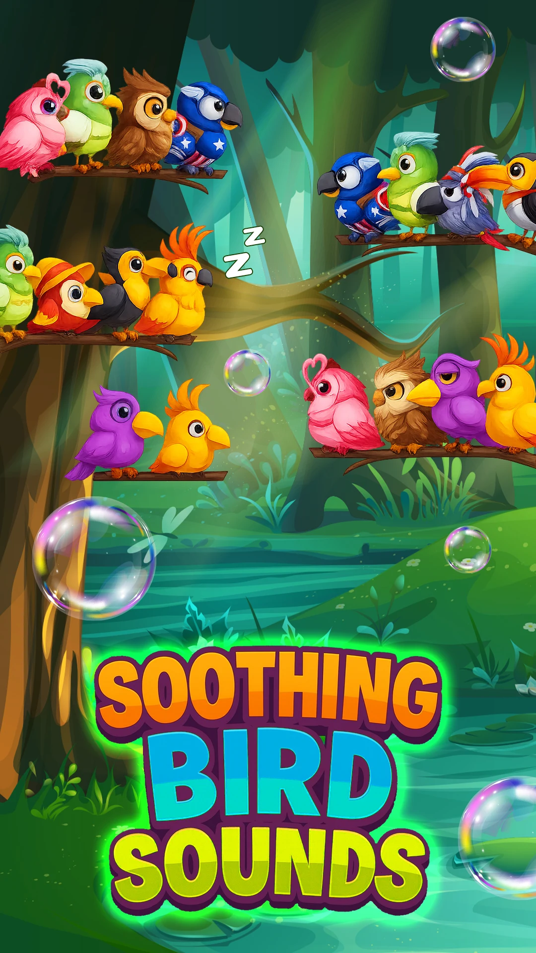 Birds Color Sort: Puzzle Game screenshot