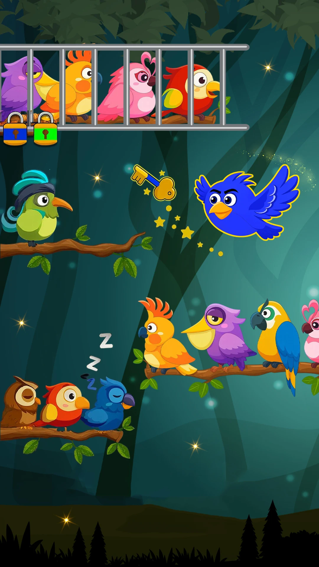 Birds Color Sort: Puzzle Game screenshot