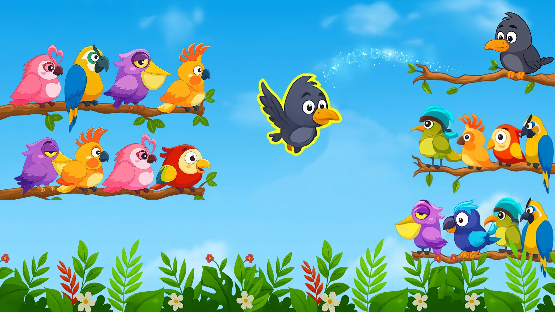 Birds Color Sort: Puzzle Game screenshot